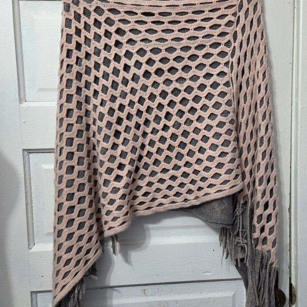 Kagari Woman's PINK and Grey Shawl